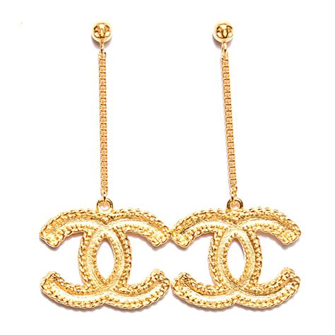 chanel drop round earrings|chanel earrings outlet.